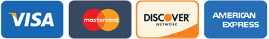 Visa, Mastercard, Discover, American Express