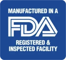 Manufactured in an FDA registered and inspected facility